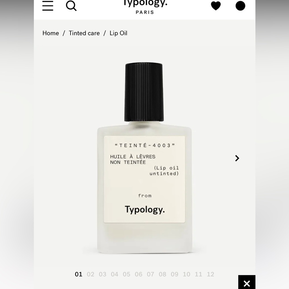 Typology Lip Oil Untinted (brand new-never opened)